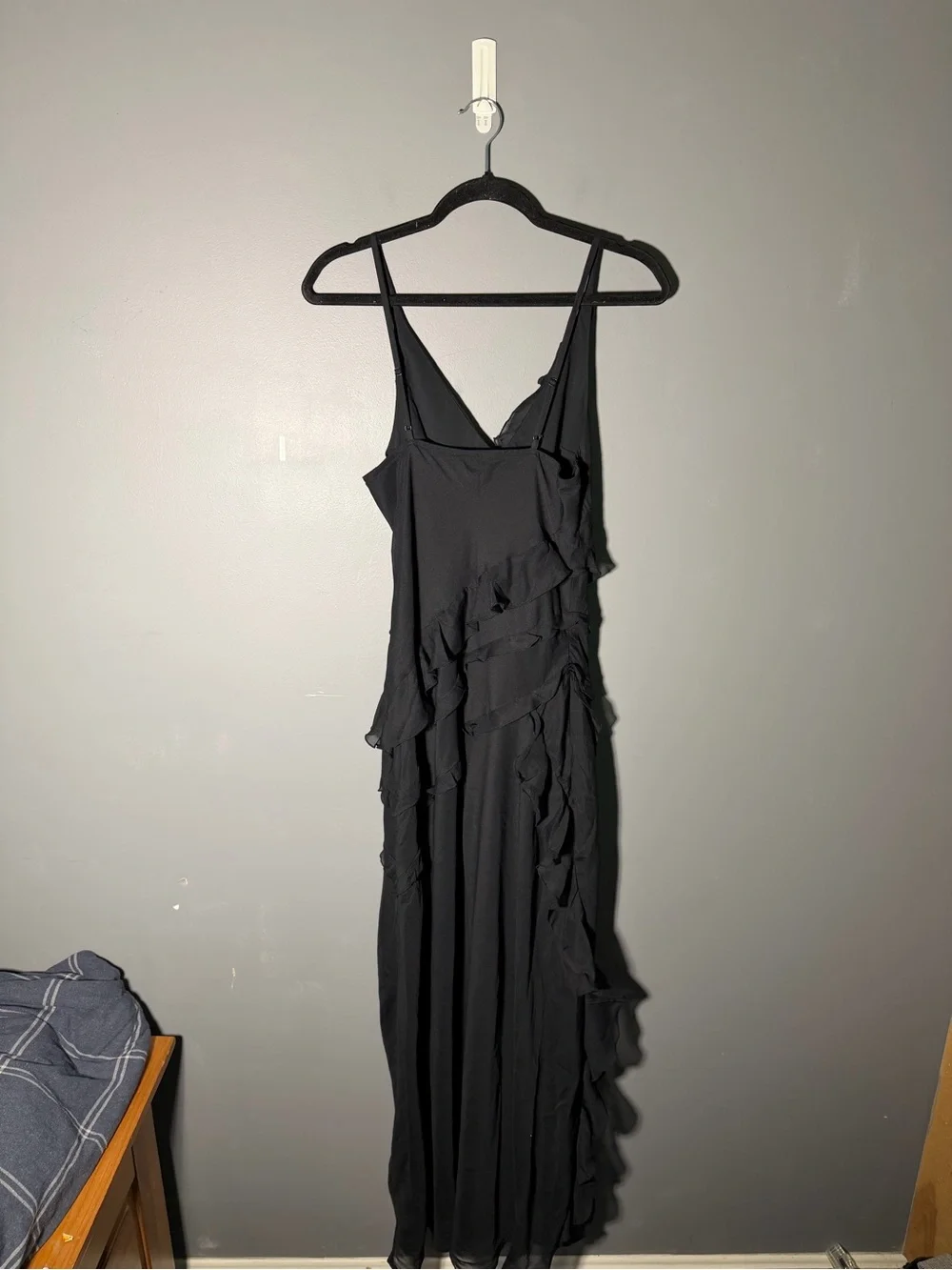 Abercrombie & Fitch Draped Ruffle Maxi Dress Size MT